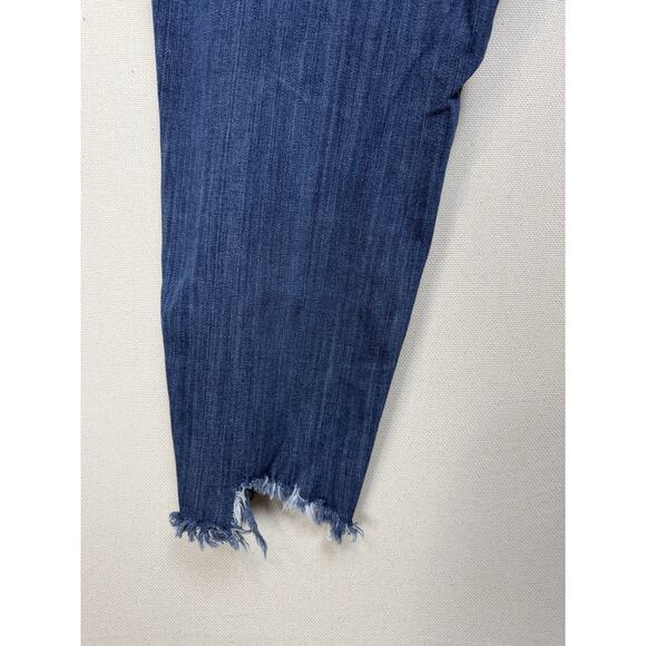 TORRID Distressed Hem Girlfriend Denim Jeans Plus Size 18R Cropped Preppy - Picture 12 of 16